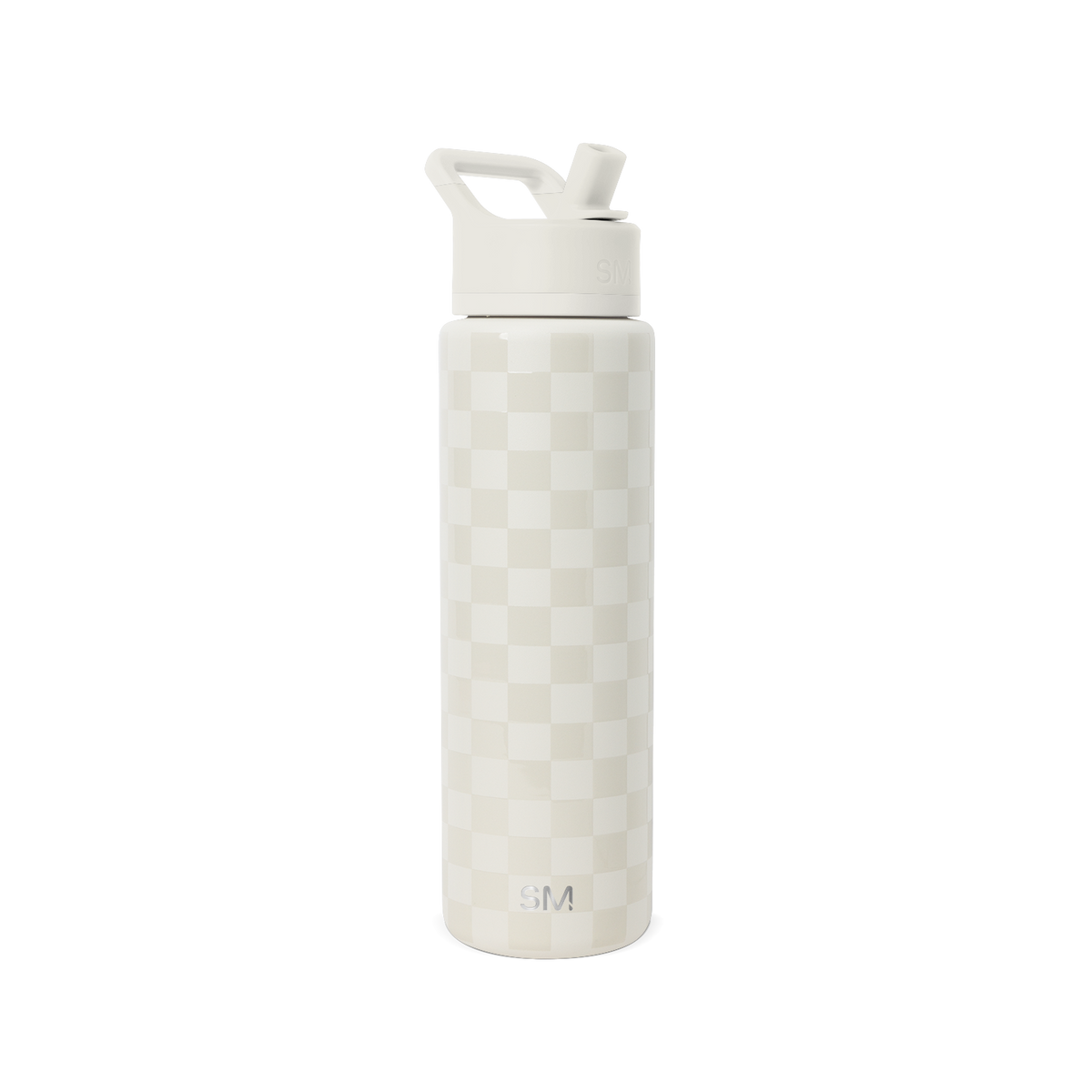 Cream-colored water bottle with textured surface pattern, light ivory finish with subtle tonal variations against neutral background.