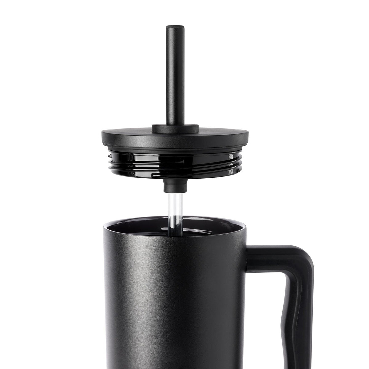 Trek product featuring easy-to-clean design in charcoal black and gunmetal gray against white background